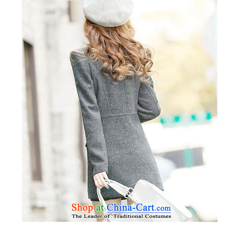 Korea's 2015 autumn and winter in new long hair Q2016 jacket , gray? lane rain , , , shopping on the Internet