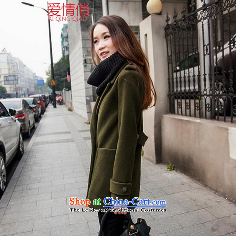 Love Is 2015 to increase the number of women with thick winter clothing. Fatsos video mm thin hair? large jacket a wool coat 931 large dark blue XXXXXL, love for (AI QING QIAO) , , , shopping on the Internet