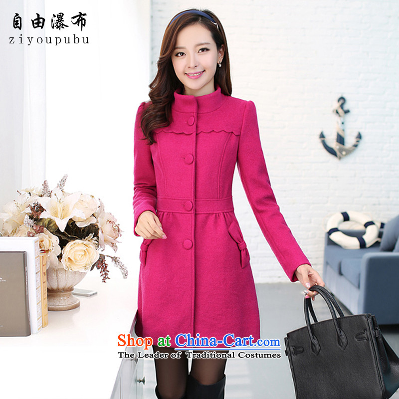 The free version of 2015 Ladies Waterfall Bow Tie gross women winter coats? new stylish a jacket?A666 Sau San?by red?XXL