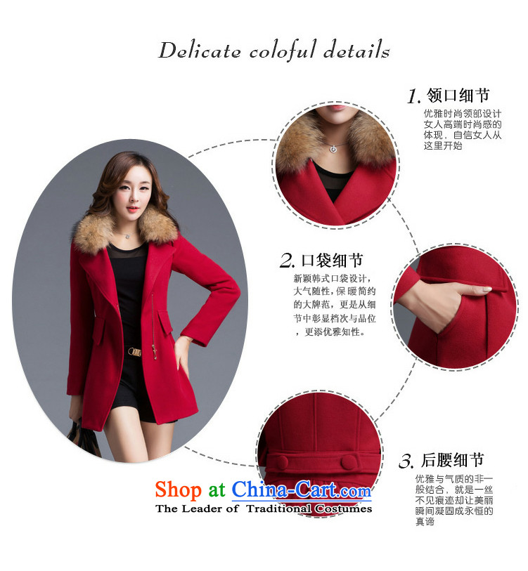 Dan JIE SHI MAO? 2015 autumn and winter coats female new Korean version of a jacket Sau San video thin hair? girls jacket long red L (General) Picture, prices, brand platters! The elections are supplied in the national character of distribution, so action, buy now enjoy more preferential! As soon as possible.