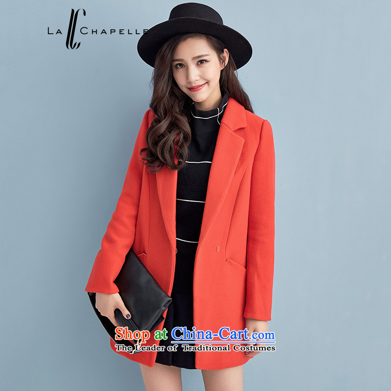 La Chapelle 2015 winter new knocked over the edge thickness suit color for a deduction coats female Morris S