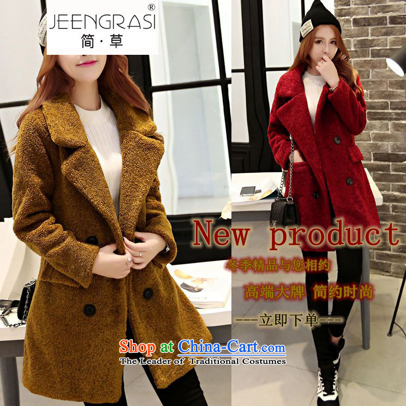 In short straw 2015 Fall/Winter Collections new double-side cashmere overcoat female Hair Girl In The jacket coat? Long Hair Girl Korean jacket?   and Kim Ho M, Jane grass (JEENGRASI) , , , shopping on the Internet