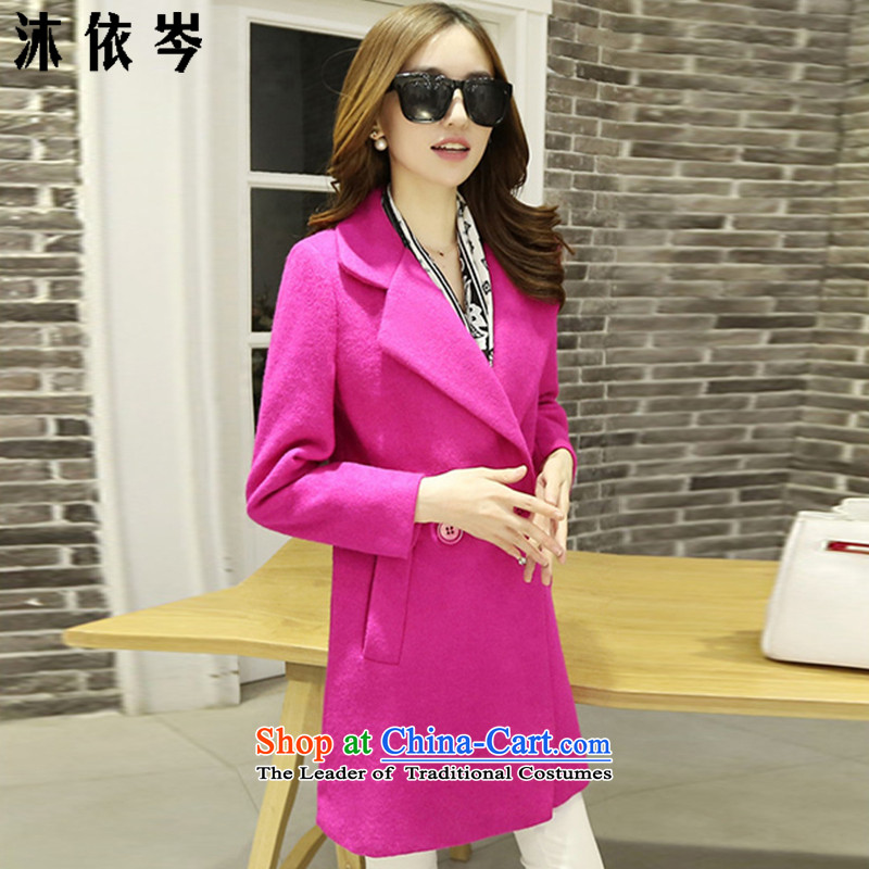 In accordance with the CEN 2015 bathing in the autumn and winter New Women Korean Sau San. Made from video thin stylish long hair? The Red ,L,396# coat according to Van Aartsen (MYC MU) , , , shopping on the Internet