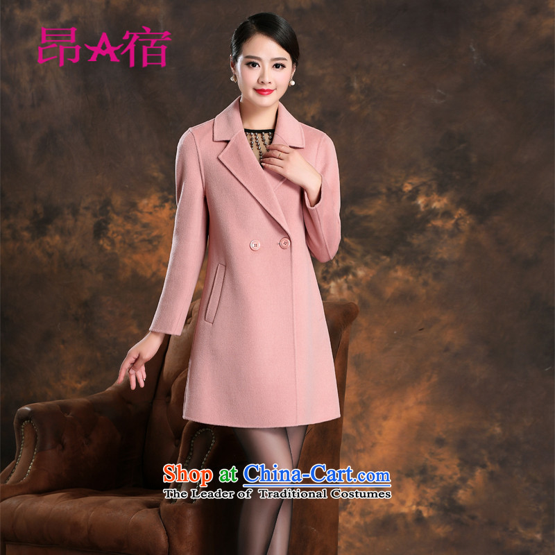 Daw Aung San Suu Kyi accommodation 2015 Fall_Winter Collections cashmere overcoat new female double-side in long coats jacket female C150807 pinkM