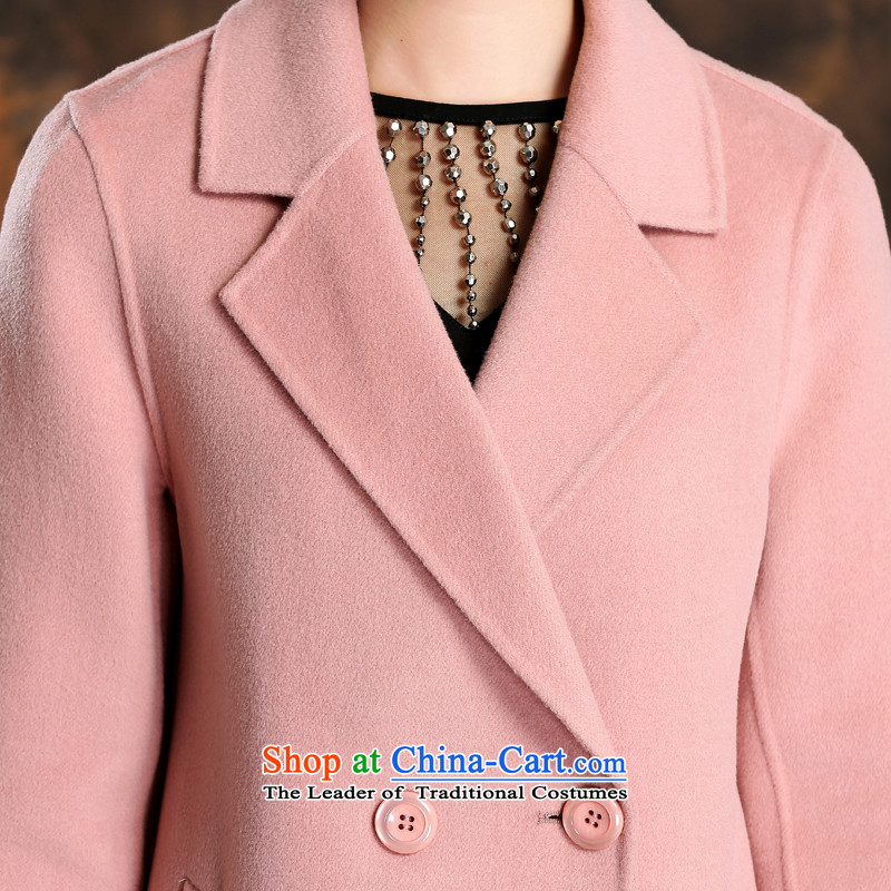 Daw Aung San Suu Kyi accommodation 2015 Fall/Winter Collections cashmere overcoat new female double-side in long coats jacket female C150807 pink M, Daw Aung San Suu Kyi accommodation.... shopping on the Internet