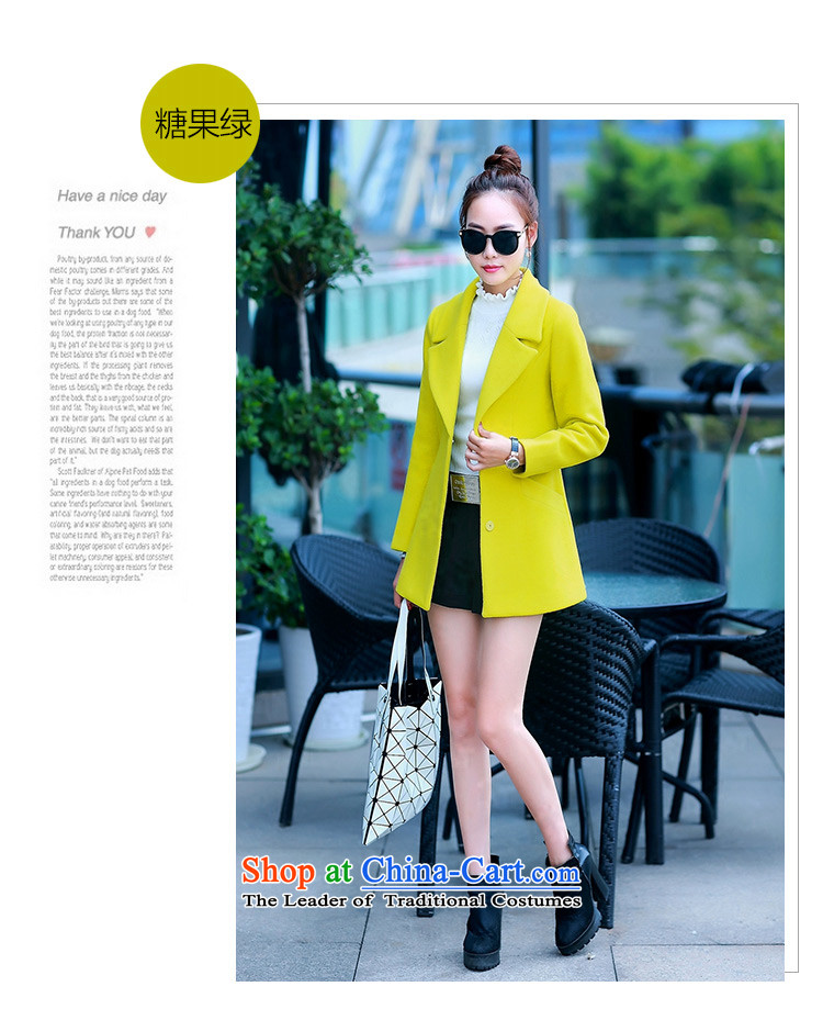 The Philippines poetry of stylish wool coat women 2015? autumn and winter new Korean version of a long-sleeved leisure Sau San female coats aqua-blue S picture, prices, brand platters! The elections are supplied in the national character of distribution, so action, buy now enjoy more preferential! As soon as possible.