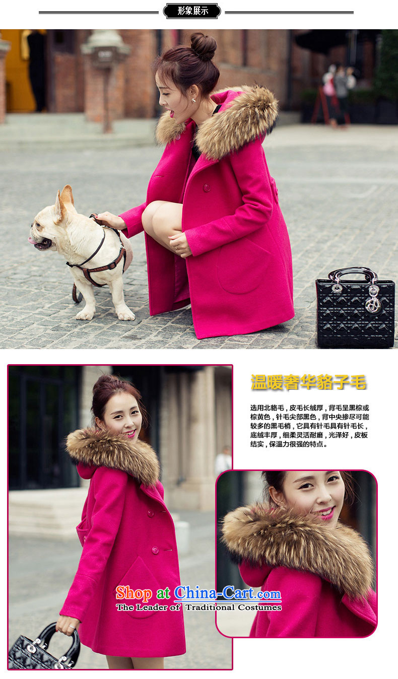 Good El docking cloak? female jacket coat gross Korean version 2015 Sau San autumn and winter new really gross for a wool coat girl in 1582 by the long red M picture, prices, brand platters! The elections are supplied in the national character of distribution, so action, buy now enjoy more preferential! As soon as possible.