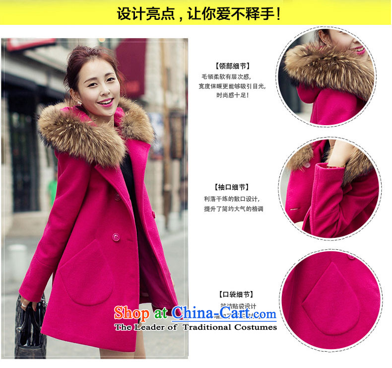 Good El docking cloak? female jacket coat gross Korean version 2015 Sau San autumn and winter new really gross for a wool coat girl in 1582 by the long red M picture, prices, brand platters! The elections are supplied in the national character of distribution, so action, buy now enjoy more preferential! As soon as possible.