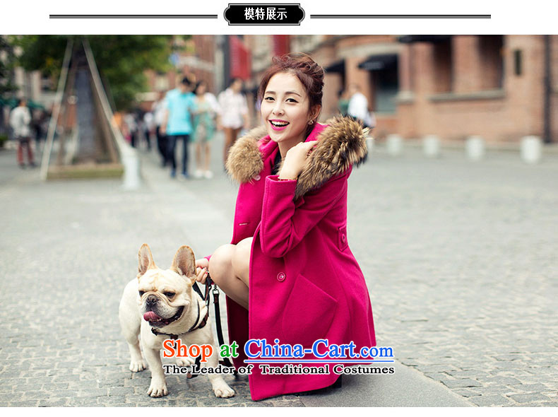 Good El docking cloak? female jacket coat gross Korean version 2015 Sau San autumn and winter new really gross for a wool coat girl in 1582 by the long red M picture, prices, brand platters! The elections are supplied in the national character of distribution, so action, buy now enjoy more preferential! As soon as possible.