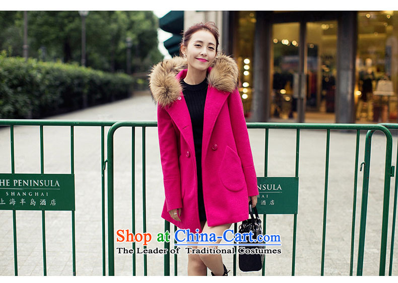 Good El docking cloak? female jacket coat gross Korean version 2015 Sau San autumn and winter new really gross for a wool coat girl in 1582 by the long red M picture, prices, brand platters! The elections are supplied in the national character of distribution, so action, buy now enjoy more preferential! As soon as possible.