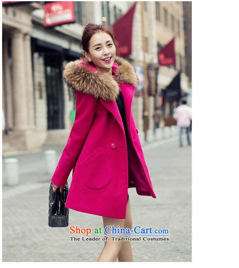 Good El docking cloak? female jacket coat gross Korean version 2015 Sau San autumn and winter new really gross for a wool coat girl in 1582 by the long red M picture, prices, brand platters! The elections are supplied in the national character of distribution, so action, buy now enjoy more preferential! As soon as possible.