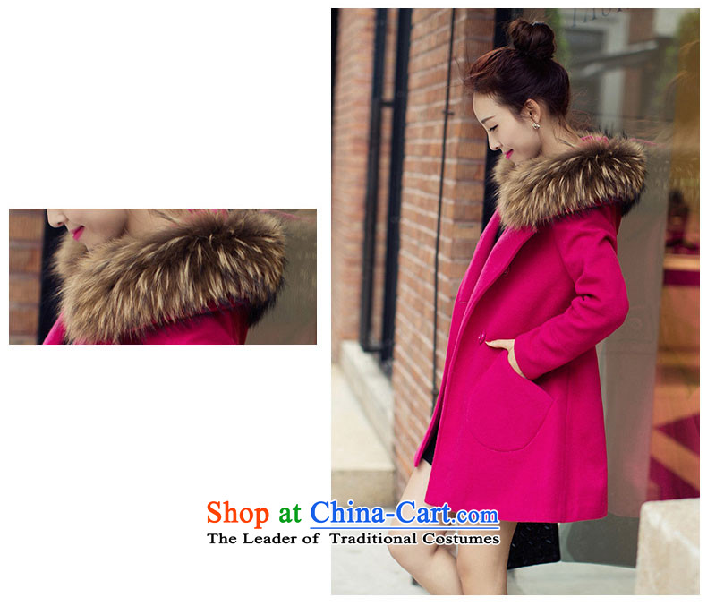 Good El docking cloak? female jacket coat gross Korean version 2015 Sau San autumn and winter new really gross for a wool coat girl in 1582 by the long red M picture, prices, brand platters! The elections are supplied in the national character of distribution, so action, buy now enjoy more preferential! As soon as possible.