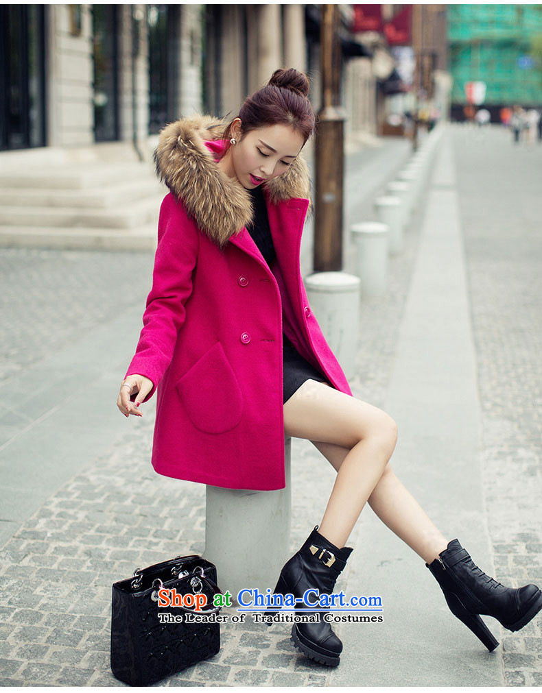 Good El docking cloak? female jacket coat gross Korean version 2015 Sau San autumn and winter new really gross for a wool coat girl in 1582 by the long red M picture, prices, brand platters! The elections are supplied in the national character of distribution, so action, buy now enjoy more preferential! As soon as possible.