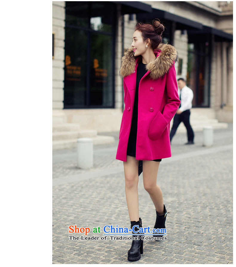 Good El docking cloak? female jacket coat gross Korean version 2015 Sau San autumn and winter new really gross for a wool coat girl in 1582 by the long red M picture, prices, brand platters! The elections are supplied in the national character of distribution, so action, buy now enjoy more preferential! As soon as possible.