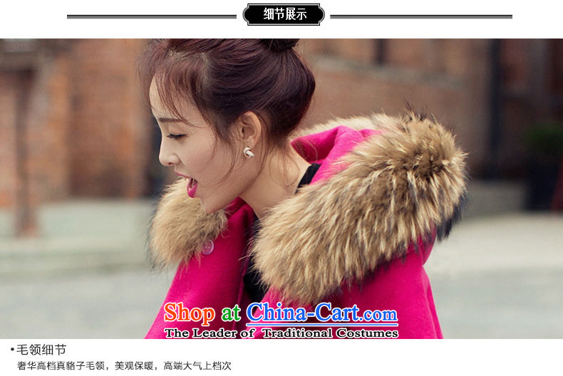 Good El docking cloak? female jacket coat gross Korean version 2015 Sau San autumn and winter new really gross for a wool coat girl in 1582 by the long red M picture, prices, brand platters! The elections are supplied in the national character of distribution, so action, buy now enjoy more preferential! As soon as possible.