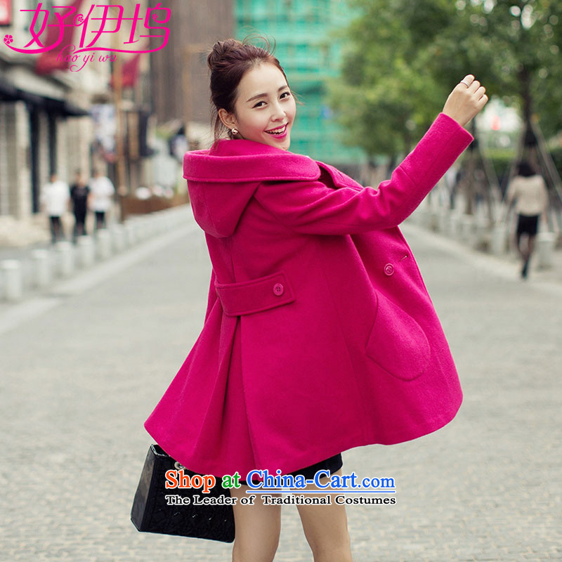 Good El docking cloak? female jacket coat gross Korean version 2015 Sau San autumn and winter new really gross for a wool coat girl in 1582 by long red M'good docking , , , shopping on the Internet