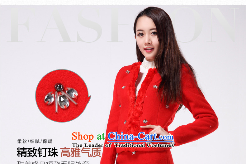 To winter new flower exquisite nail Pearl? jacket female sweet to gross shortage of Sau San a wool coat 29DD42929 chinese red S picture, prices, brand platters! The elections are supplied in the national character of distribution, so action, buy now enjoy more preferential! As soon as possible.
