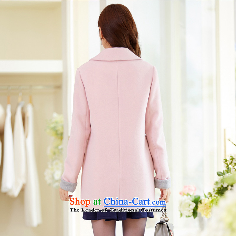 Gross jacket female temperament incense? shadow of winter clothing new Korean suit for the medium to longer term Sau San, a wool coat pure color , fragrance shadow stylish cherry red (XIANGYING) , , , shopping on the Internet