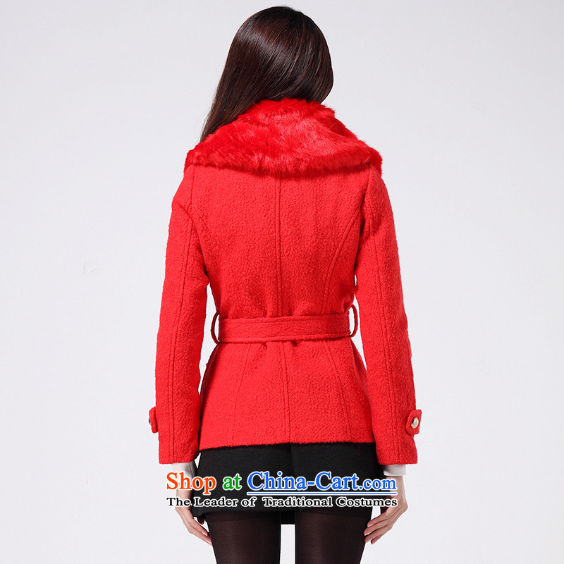Flower In winter the new Korean short of Sau San women temperament jacket for Gross Gross 29DD42946 chinese red cloak? S, flower to (duoyi) , , , shopping on the Internet