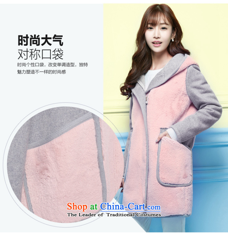 Ms. heung woolen coat 2015 winter shadow new Korean Sau San with cap wool sweater in a long pink M picture, prices, brand platters! The elections are supplied in the national character of distribution, so action, buy now enjoy more preferential! As soon as possible.