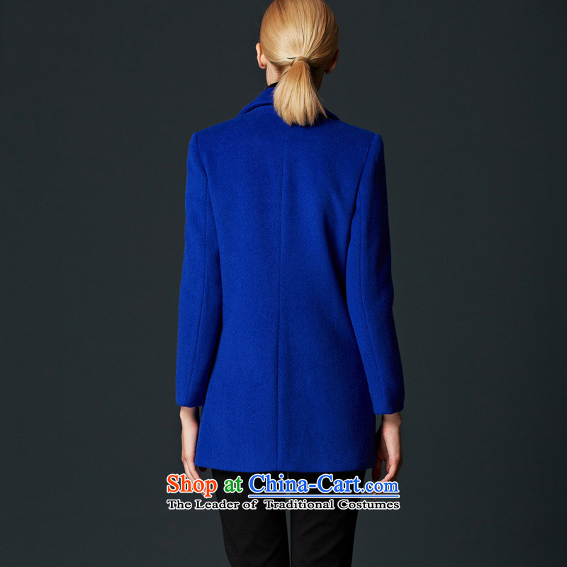 Labortex card brands women 2015 autumn and winter new commuter OL van wild double-wool female blue overcoat? XL, Labortex Card (marc rebecca) , , , shopping on the Internet