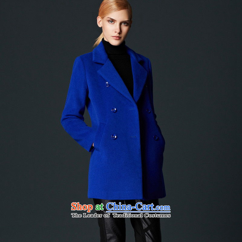 Labortex card brands women 2015 autumn and winter new commuter OL van wild double-wool female blue overcoat? XL, Labortex Card (marc rebecca) , , , shopping on the Internet