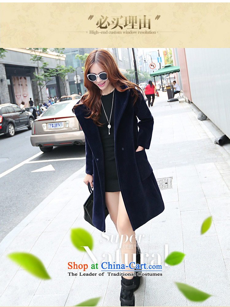 Calls upon the new 2015 stylish gross? Version Korean jacket long small incense wind cap loose cashmere overcoat female winter Yellow M picture, prices, brand platters! The elections are supplied in the national character of distribution, so action, buy now enjoy more preferential! As soon as possible.