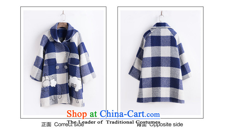 Use the new 2015-Soo Choo boxed version korea long hair? large jacket coat? female Sau San blue and white checkered picture of M, prices, brand platters! The elections are supplied in the national character of distribution, so action, buy now enjoy more preferential! As soon as possible.