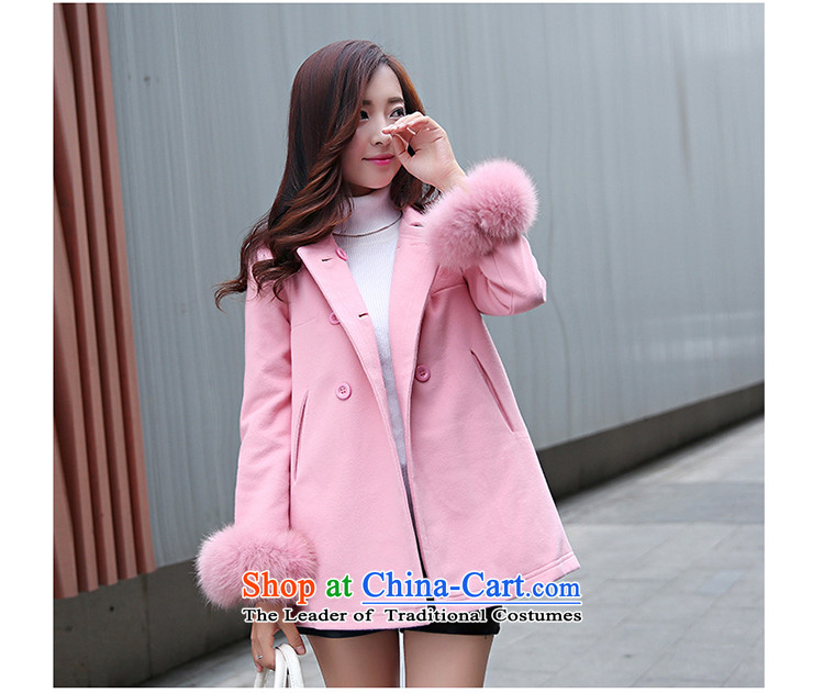 The Gangnam grass in the autumn and winter new long hair? coats female wild stylish Sweet, Sau San elegant double-pink jacket coat L picture, prices, brand platters! The elections are supplied in the national character of distribution, so action, buy now enjoy more preferential! As soon as possible.