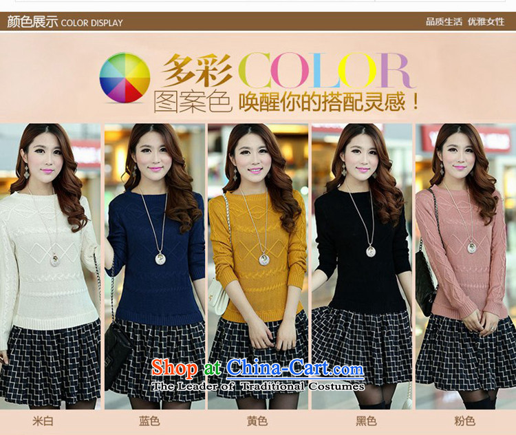 Doi affordable 2015 autumn and winter to increase women's code thick sister MM leave two forming the knitted sweaters dresses 200 catties video in thin long skirt yellow 3XL( recommendations 170-200 catties) Picture, prices, brand platters! The elections are supplied in the national character of distribution, so action, buy now enjoy more preferential! As soon as possible.