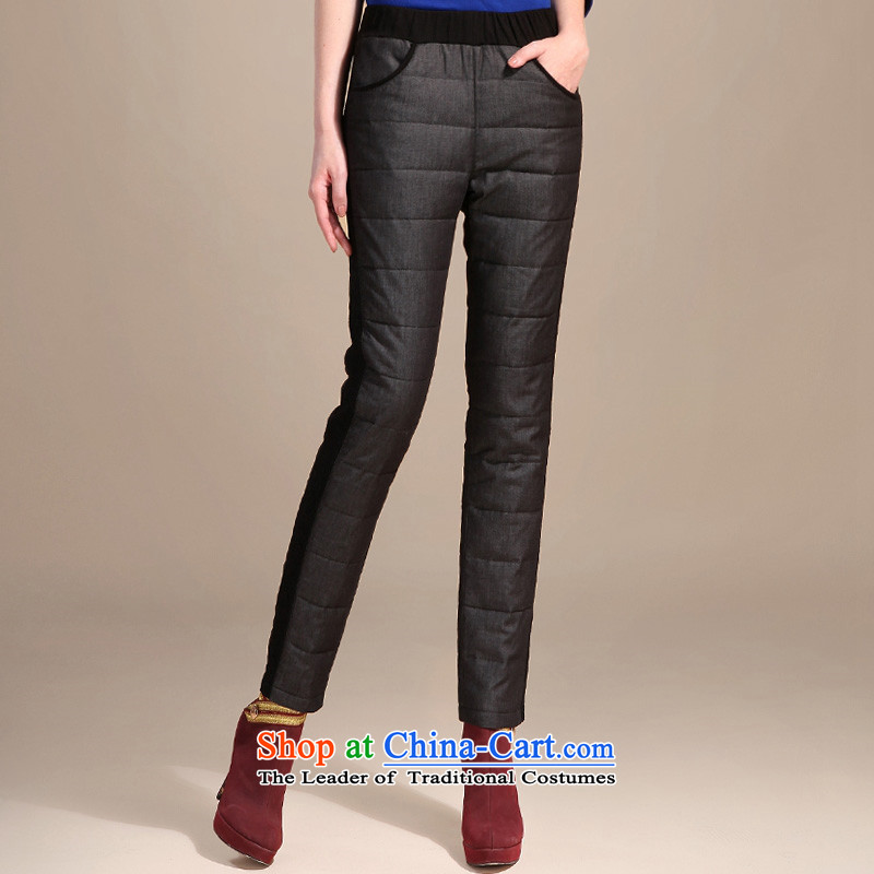 Ms. Sarah Yuen Cheung-hang down trousers anti-quarter of a two-sided stock sale of wearing thick castor trousers video thin Bonfrere looked as casual1_black165 Sau San 88A. L
