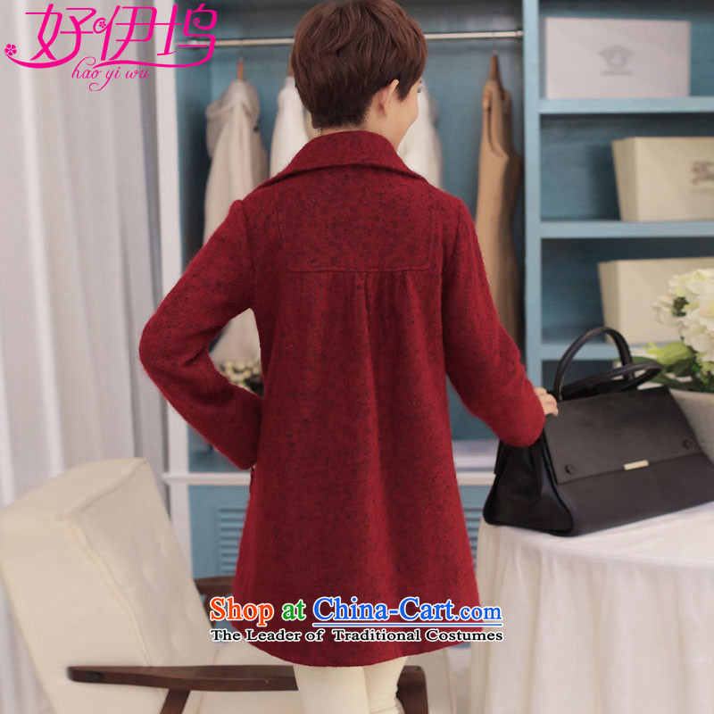 Good docking gross? coats of female 2015 autumn and winter new Korean version in Sau San long small incense wind jacket? female 1606 wool wine red M'good docking , , , shopping on the Internet