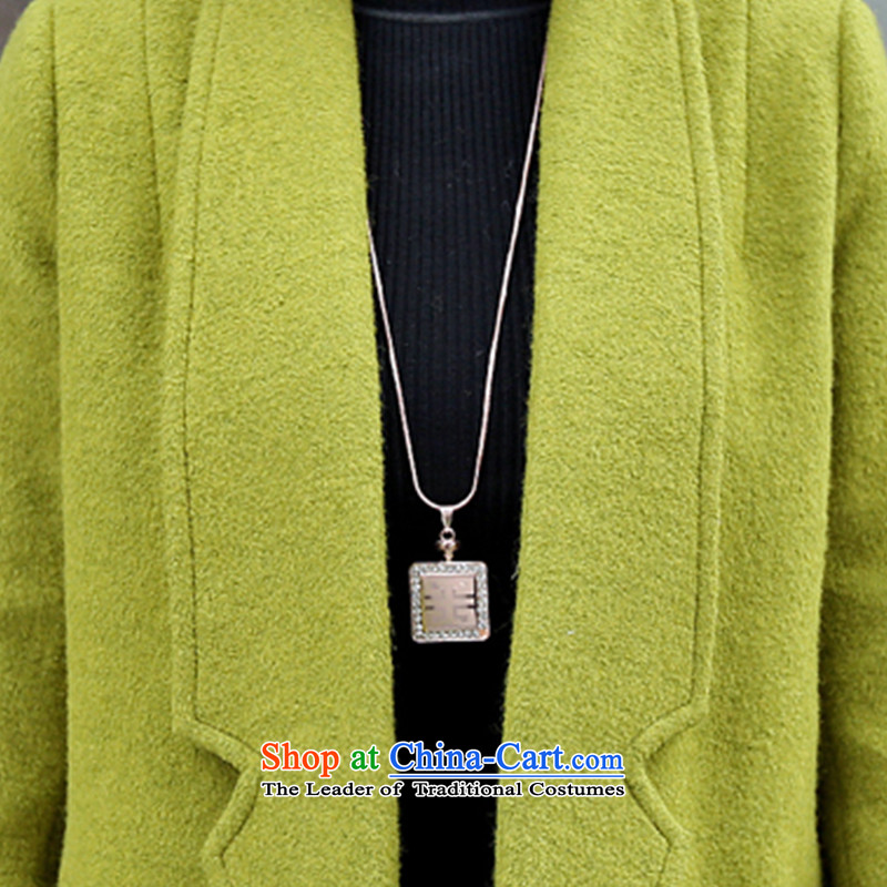 The World 2015 autumn and winter clothing stores new gross girls jacket?   Korean long thick wool a wool coat female green M world yi compartment (tianxiayicang) , , , shopping on the Internet