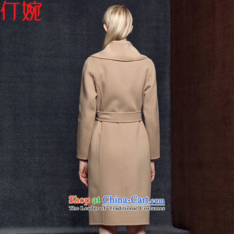 The suspension of the autumn and winter 2015 Yuen new Korean girl in Sau San cashmere overcoat long woolen coat loose simple two-sided jacket coat? female gross 8007 card its lost Yuen (L ding wan) , , , shopping on the Internet