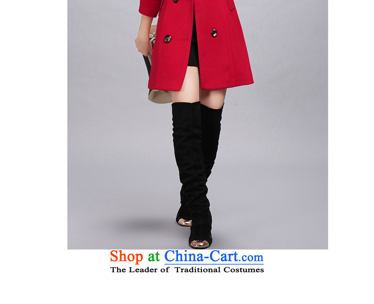 The Korean version of the new 2015 Sleek and versatile double-Sau San video in the lapel thin long hair? coats topper with waistband autumn and winter female black M picture, prices, brand platters! The elections are supplied in the national character of distribution, so action, buy now enjoy more preferential! As soon as possible.