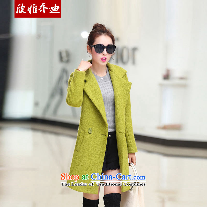 Yan Nga Jodie autumn 2015 New Women's jacket Korean Beauty??. Made from long coats stylish gross jacket female green XXL,? Yan Nga Jodie (XINYAJODI) , , , shopping on the Internet