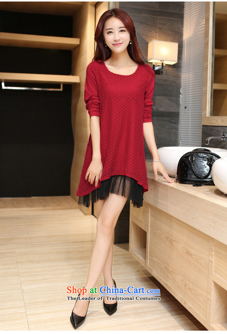 In accordance with the largest number of hiv card long-sleeved blouses and dresses autumn 2015 new boxed version Korea thick mm lace dresses 1044-1 wine red L picture, prices, brand platters! The elections are supplied in the national character of distribution, so action, buy now enjoy more preferential! As soon as possible.