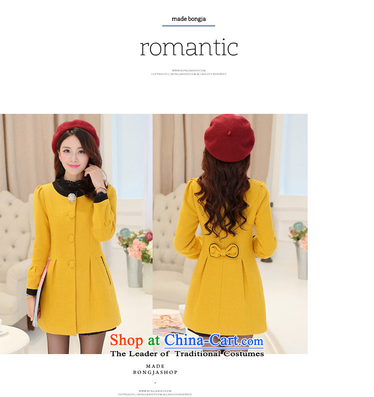 Hee-el gross? 2015 autumn and winter coats of Korean version of the new trendy Wild Hair? long coats that female yellow L picture, prices, brand platters! The elections are supplied in the national character of distribution, so action, buy now enjoy more preferential! As soon as possible.