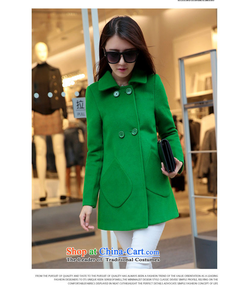 Philip Leung Sze-thick hair? 2015 new jacket double row is long hair? long-sleeved coats autumn and winter Korean female pink L picture, prices, brand platters! The elections are supplied in the national character of distribution, so action, buy now enjoy more preferential! As soon as possible.