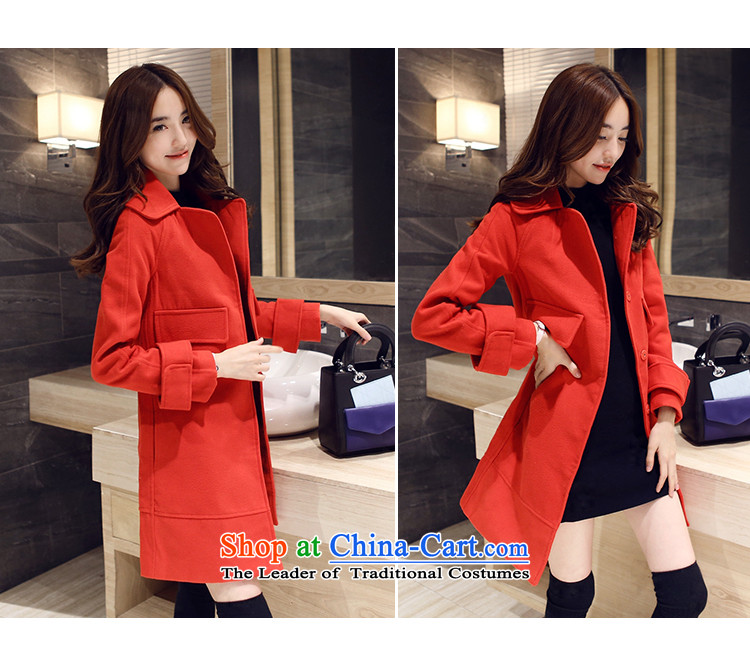 Mya Pak gross? 2015 autumn and winter coats the new Korean version in the medium to long term, Sau San duplex jacket, Red S picture, prices, brand platters! The elections are supplied in the national character of distribution, so action, buy now enjoy more preferential! As soon as possible.