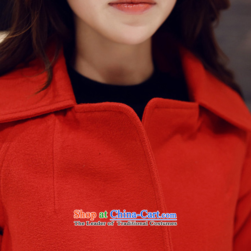 Mya Pak gross? 2015 autumn and winter coats the new Korean version in the medium to long term, Sau San duplex jacket, Red S Miu Park shopping on the Internet has been pressed.