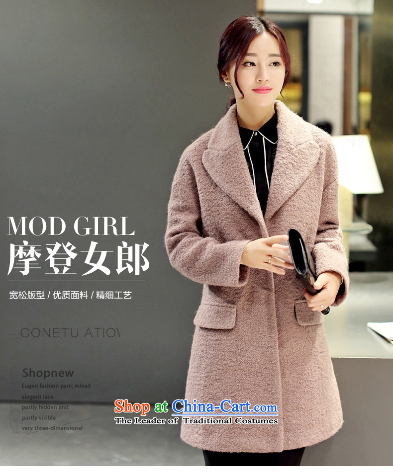 For autumn and winter 2015-heung-new ladies hair? Jacket Korean modern long-sleeved single row detained temperament, long thin graphics elegant gross overcoats female beige? L picture, prices, brand platters! The elections are supplied in the national character of distribution, so action, buy now enjoy more preferential! As soon as possible.