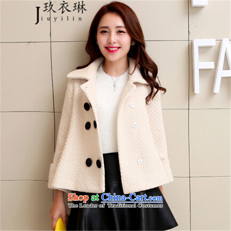 Ko Yo Yi Lin a wool coat 2015 New Product gross shortage of female jacket? Korean Sau San cloak women small-wind gross female m white coats? M Ko Yo Yi Lin (JIUYILIN) , , , shopping on the Internet