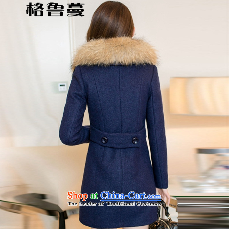 In 2015 winter new vines larger women's Gross Gross for thick coat? In long hair? DY06 female jacket color navy XL, Overgrown Tomb, , , , shopping on the Internet