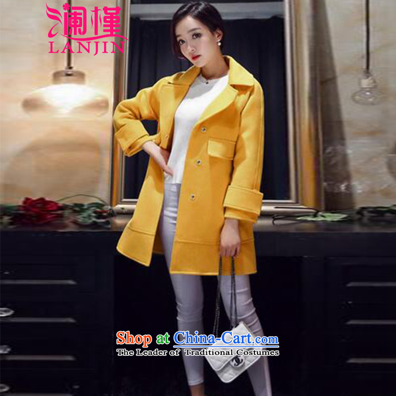 The World's 2015 Fall/Winter Collections New hand-sided flannel woolen coat female jacket coat girl in gross? Long 2134 pink S, the world's shopping on the Internet has been pressed.