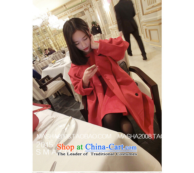 Deere Rana 2015 autumn and winter Korean female coats thick hair? In loose coat long a wool coat navy M picture, prices, brand platters! The elections are supplied in the national character of distribution, so action, buy now enjoy more preferential! As soon as possible.