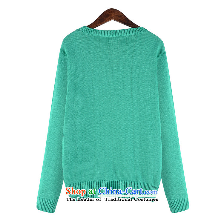 The Scarlet Letter, larger female thick sister Sun-Dok 2015 Fall/Winter Collections Western new long-sleeved Pullover sweater thick solid color candy MM 672 green 5XL sweater 180-215 recommended weight catty picture, prices, brand platters! The elections are supplied in the national character of distribution, so action, buy now enjoy more preferential! As soon as possible.