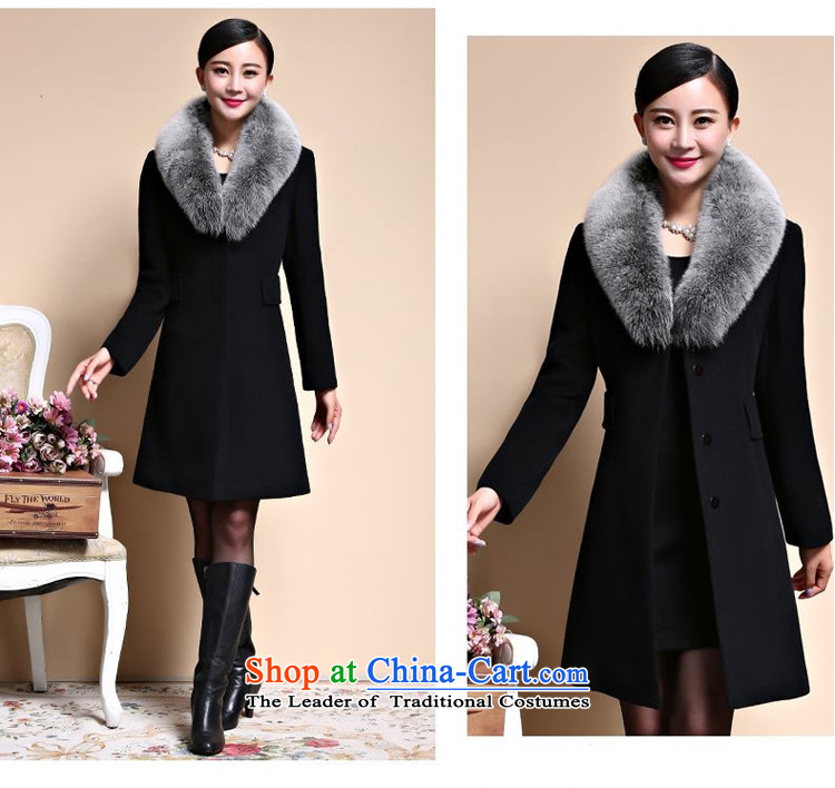 The Suu Kyi as 2015 autumn and winter new temperament Sau San video thin nagymaros for long jacket, coats female 360# gross? black  L picture, prices, brand platters! The elections are supplied in the national character of distribution, so action, buy now enjoy more preferential! As soon as possible.