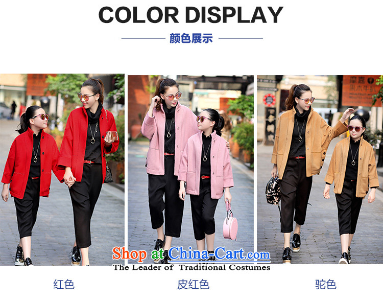 The Champs Elysees Honey Love 2015 autumn and winter new parent-child with stylish casual relaxd 9 cuff wool coat Korean short?) warm thick collar mother and daughter and her mother jacket color pictures, prices, L brand platters! The elections are supplied in the national character of distribution, so action, buy now enjoy more preferential! As soon as possible.