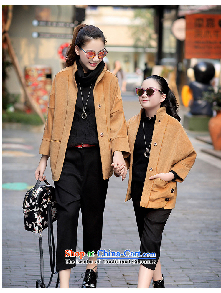The Champs Elysees Honey Love 2015 autumn and winter new parent-child with stylish casual relaxd 9 cuff wool coat Korean short?) warm thick collar mother and daughter and her mother jacket color pictures, prices, L brand platters! The elections are supplied in the national character of distribution, so action, buy now enjoy more preferential! As soon as possible.